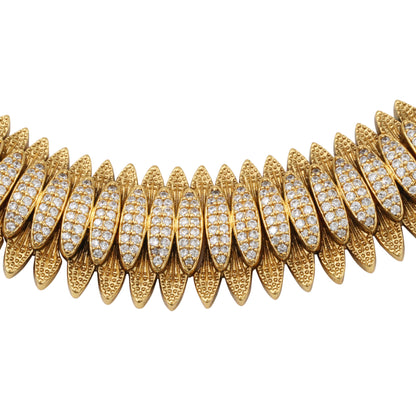 Antique Gold-Plated Necklace Set with CZ Accents