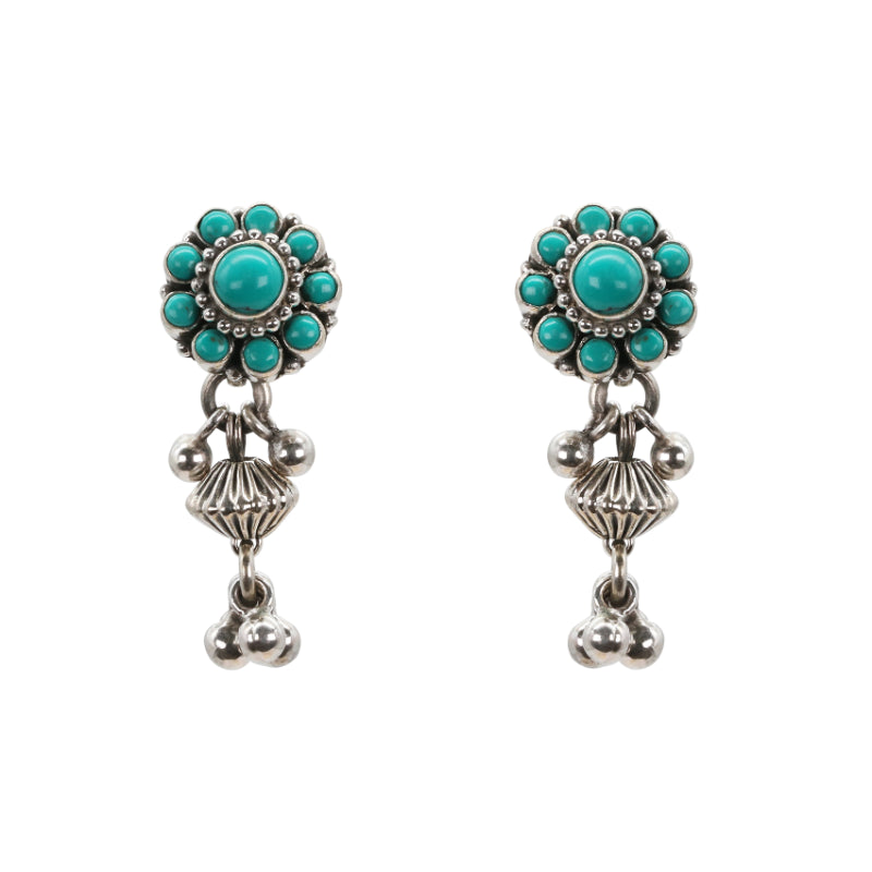 Turquoise Bloom Silver Set