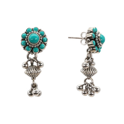 Turquoise Bloom Silver Set