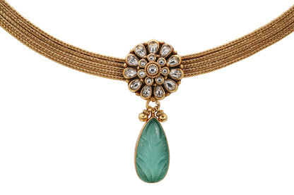 Gilded Bloom Gemstone Silver Set