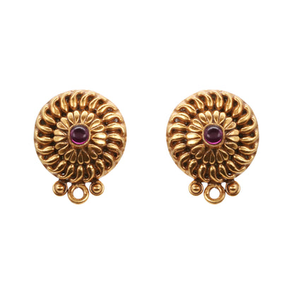 Gilded Bloom Gemstone Silver Set