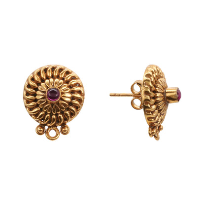 Gilded Bloom Gemstone Silver Set