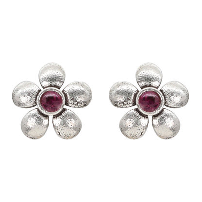 Scarlet Bloom Silver Set