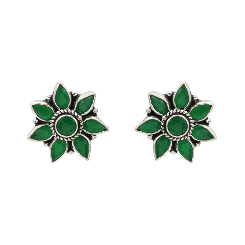 Jade Blossom Silver Set