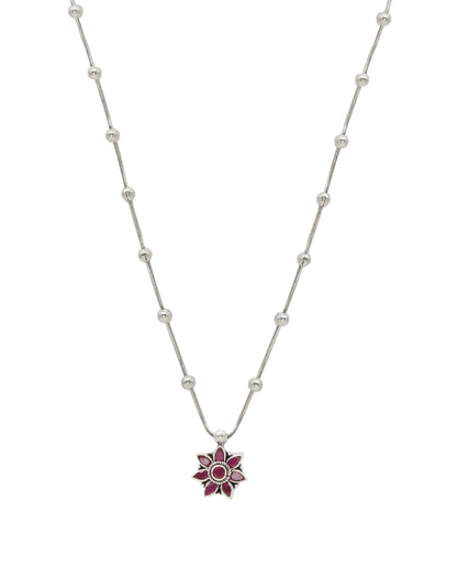 Radiant Ruby Silver Set