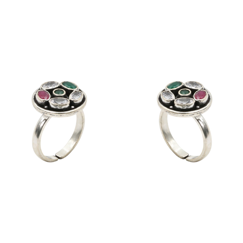 Ratna Pushpa Chakra Toe Rings