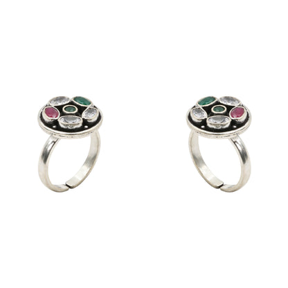 Ratna Pushpa Chakra Toe Rings