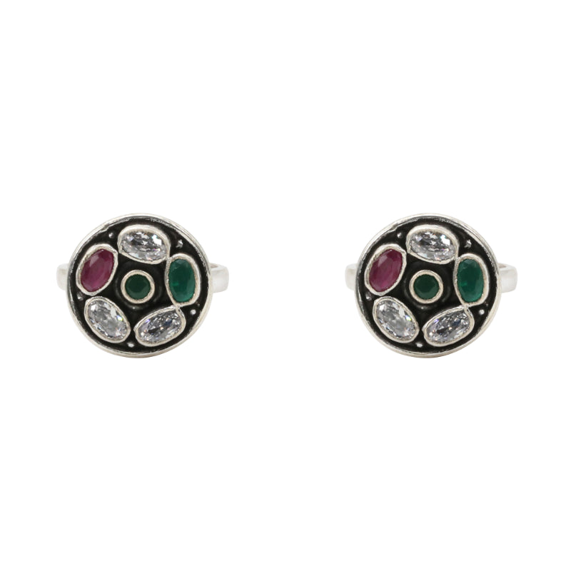 Ratna Pushpa Chakra Toe Rings