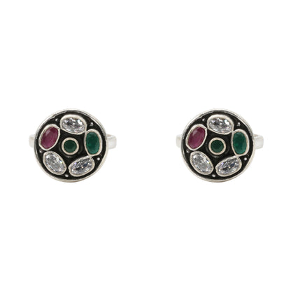 Ratna Pushpa Chakra Toe Rings