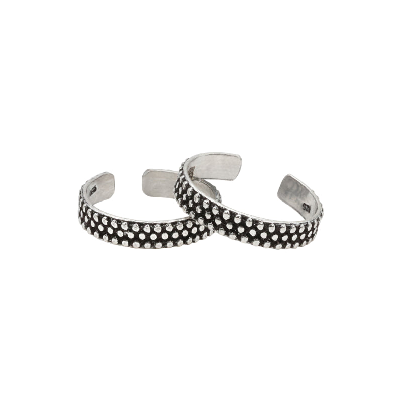Stippled Spark Toe Rings