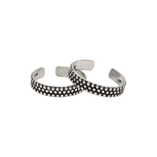 Stippled Spark Toe Rings