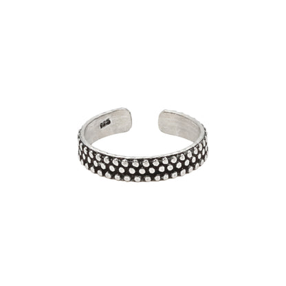 Stippled Spark Toe Rings