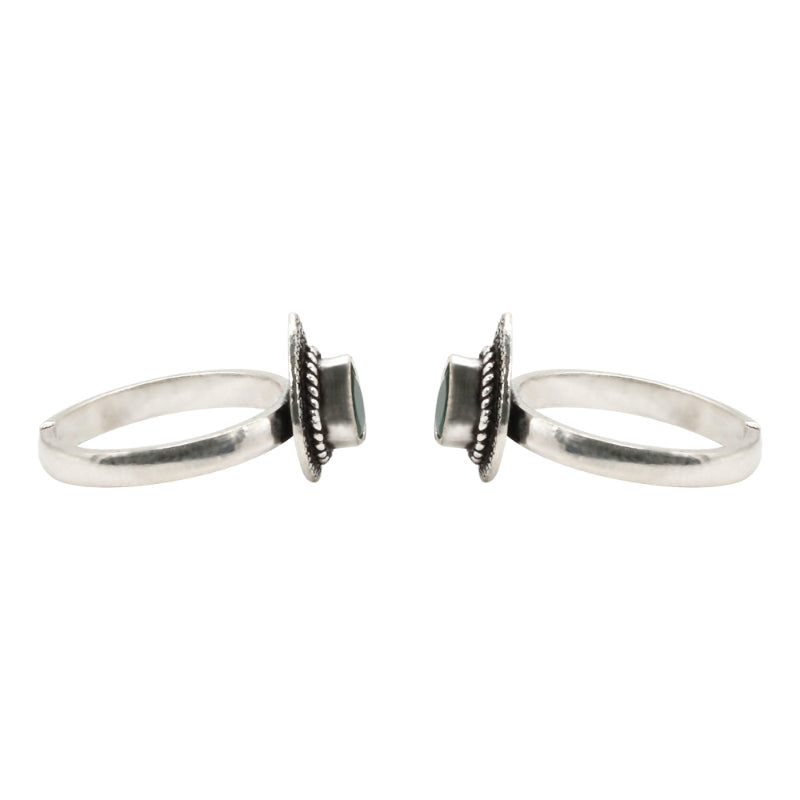 Emerald Dewdrop Toe Rings