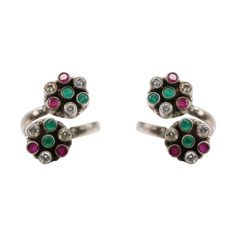 Luminous Bloom Toe Rings