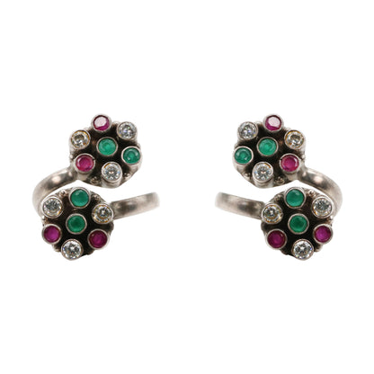 Luminous Bloom Toe Rings