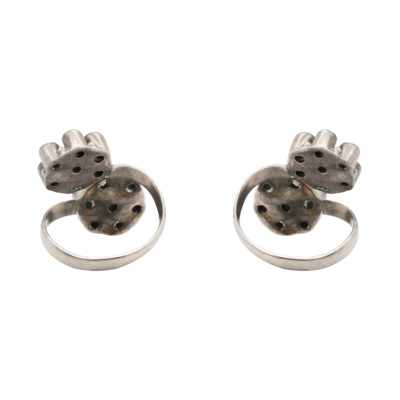 Luminous Bloom Toe Rings