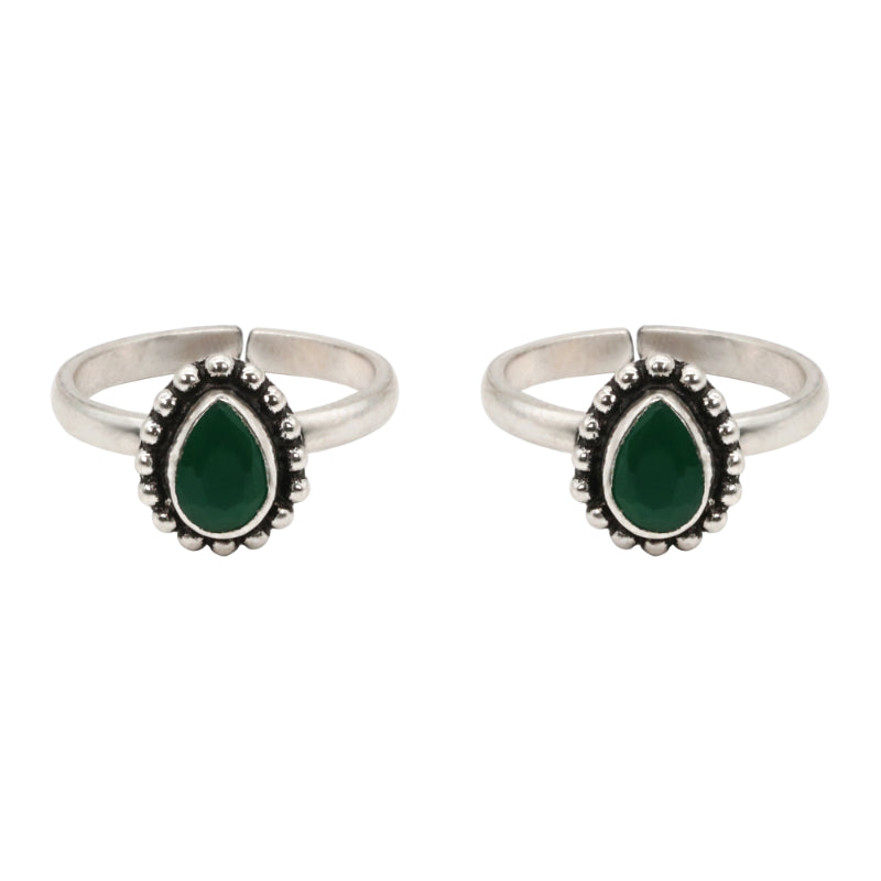 Verdant Drop Toe Rings