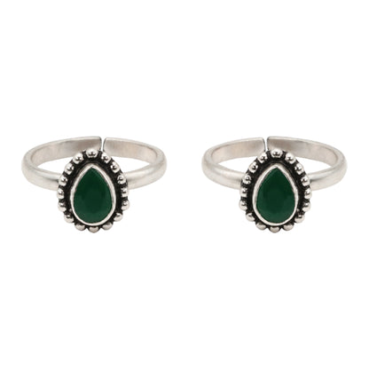 Verdant Drop Toe Rings