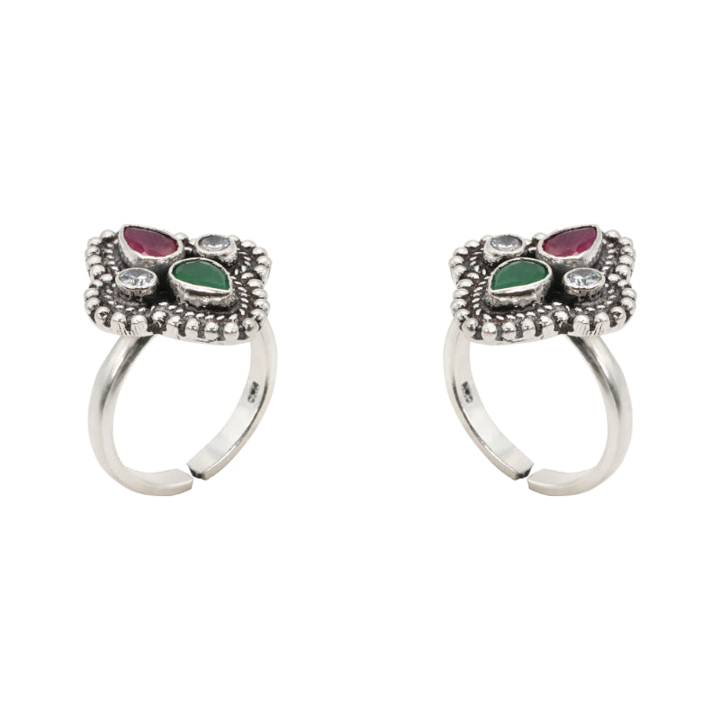 Mosaic Bloom Toe Rings