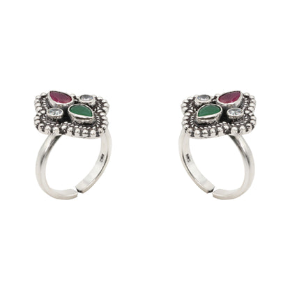 Mosaic Bloom Toe Rings