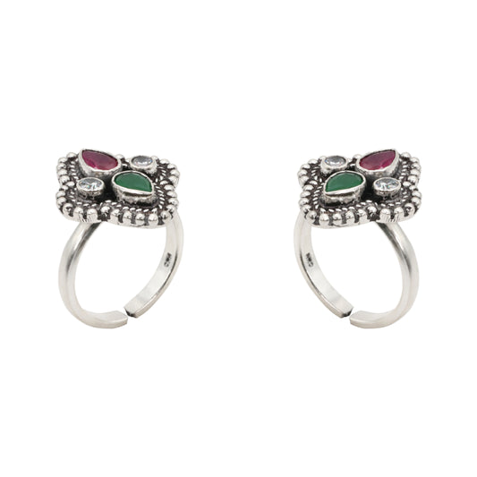 Mosaic Bloom Toe Rings