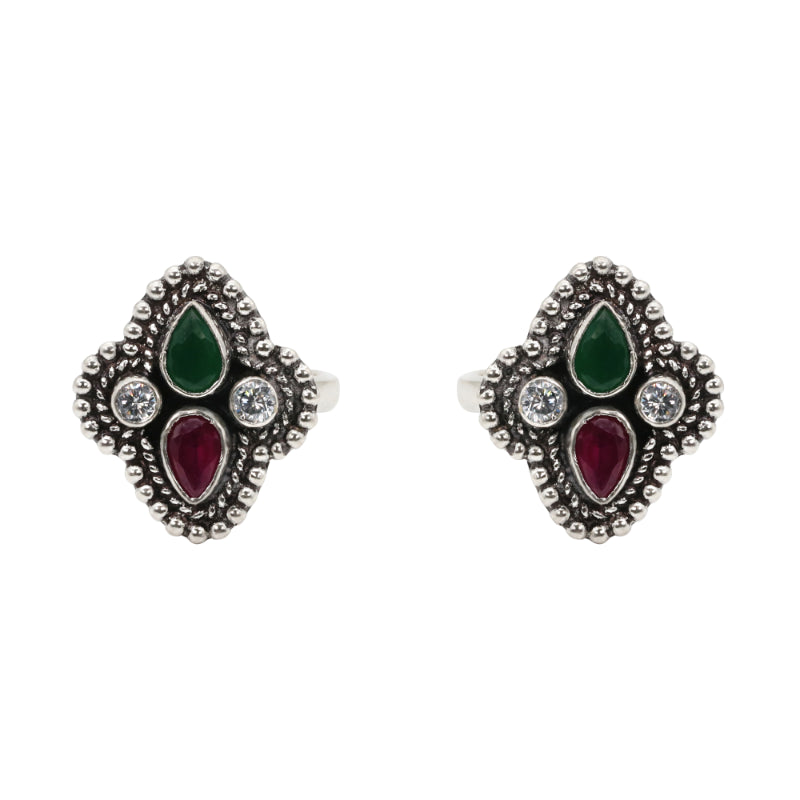 Mosaic Bloom Toe Rings