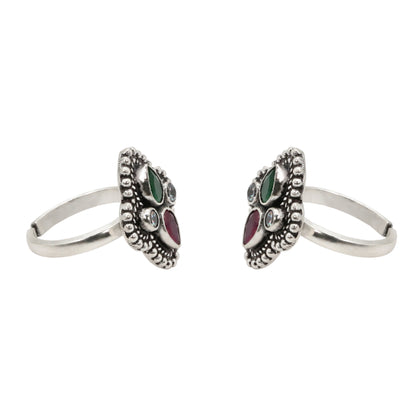 Mosaic Bloom Toe Rings