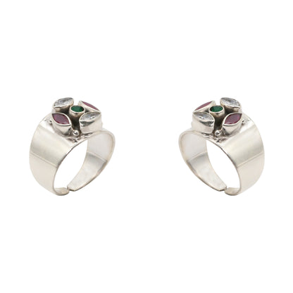 Gemstone Mosaic Toe Rings