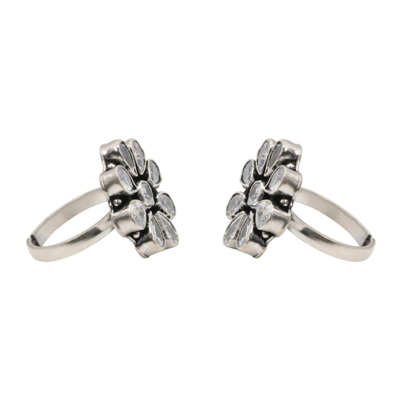 Luminous Petal Toe Rings