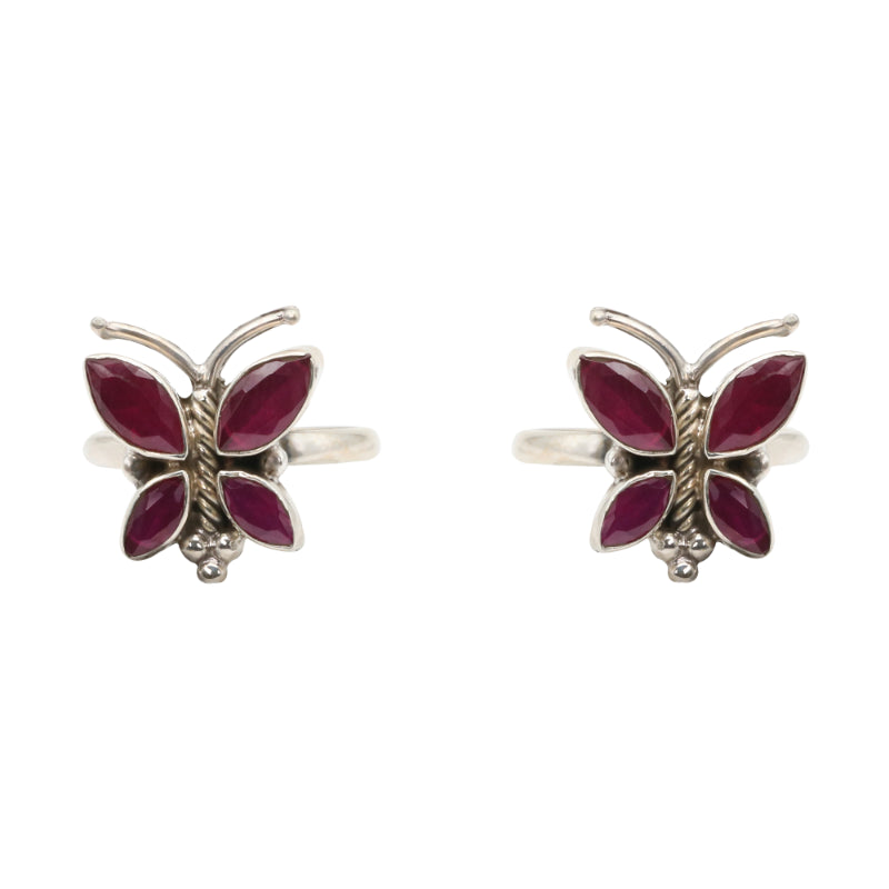Scarlet Wing Toe Rings