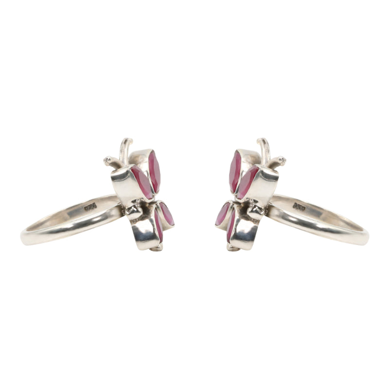 Scarlet Wing Toe Rings