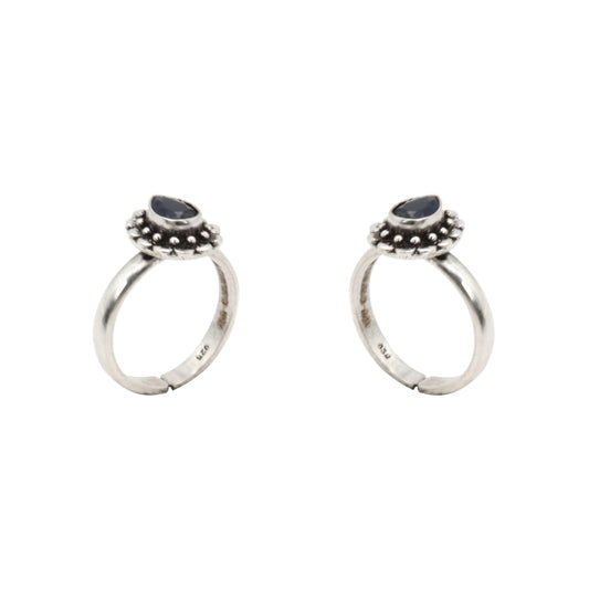 Sapphire Dewdrop Toe Rings
