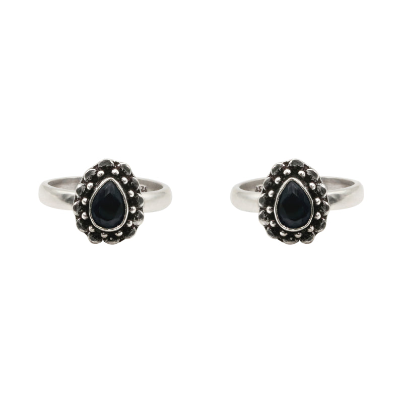 Sapphire Dewdrop Toe Rings