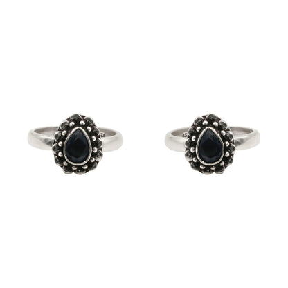 Sapphire Dewdrop Toe Rings