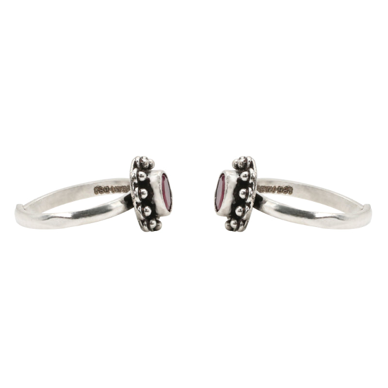 Ruby Bloom Toe Rings