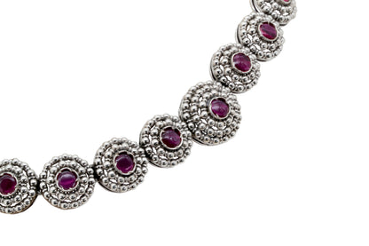 Silver Blossom Necklace Set